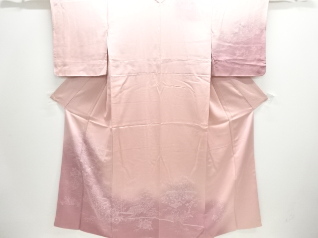 JAPANESE KIMONO / HOMONGI / EMBROIDERY / FLORAL PLANTS